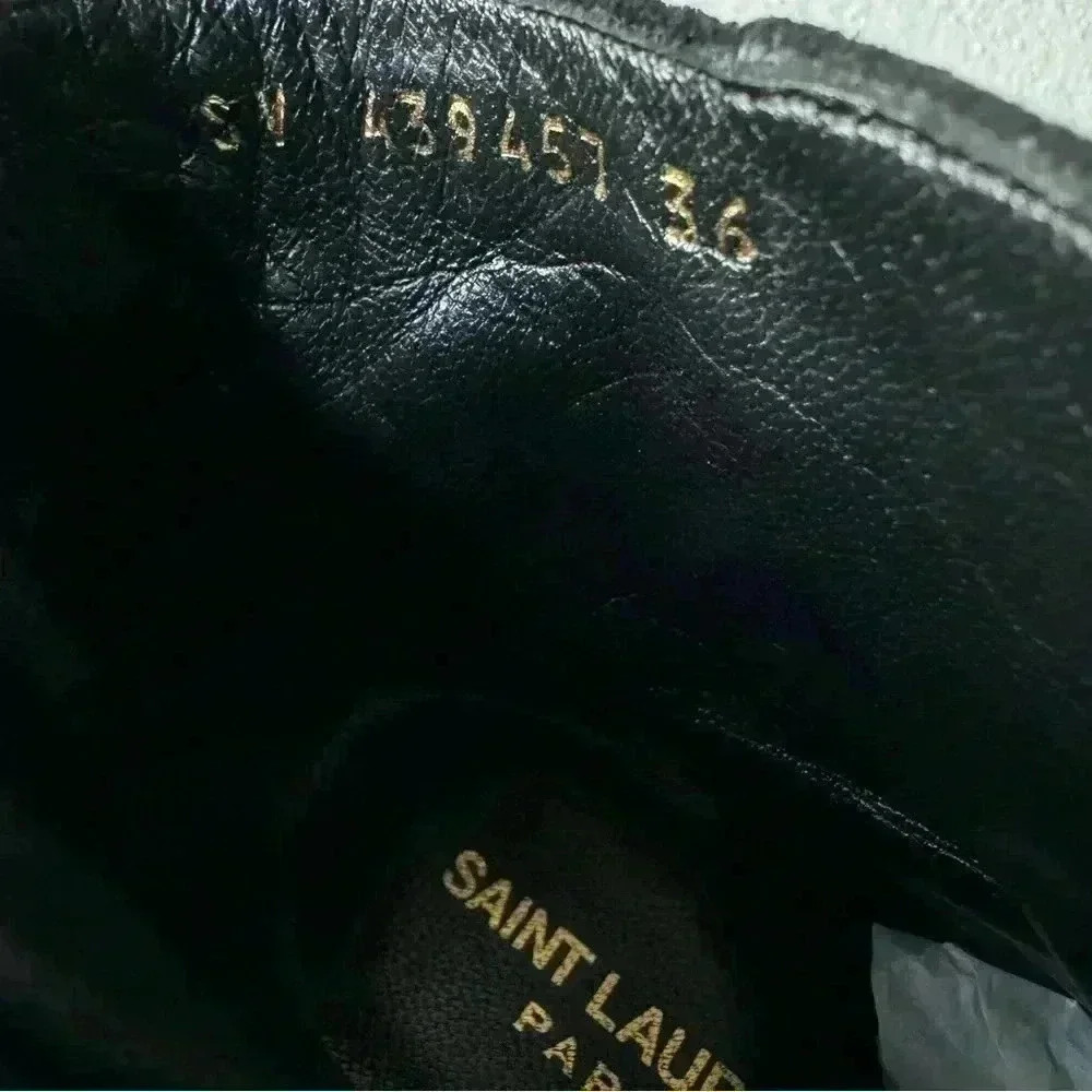 Saint Laurent Women’s‎ Suede Black Ankle Boots Size 6 - Picture 9 of 9